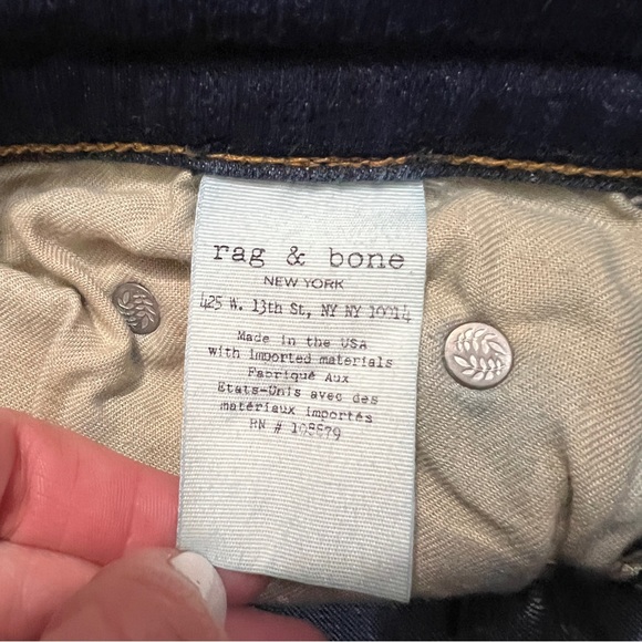 SOLD- rag & bone High Rise Skinny Jeans Heritage Wash Size 27 - Picture 8 of 9